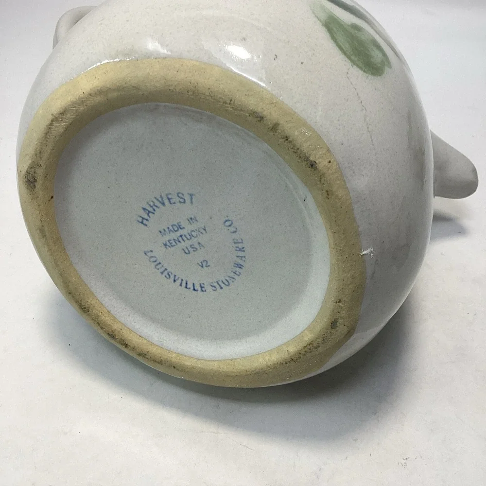 Louisville Stoneware Pottery Pitcher Jug HARVEST Grapes Pattern Vintage